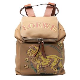 Zaino Loewe Goya Lion Logo Marrone Multicolore