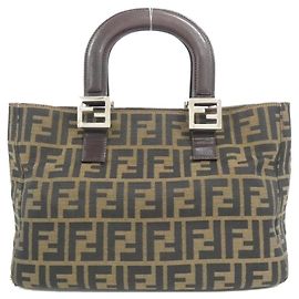 Fendi 26693 Handbag Brown Canvas Brown