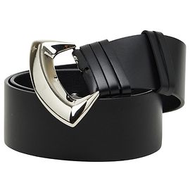 Louis Vuitton Women's Black Leather Belt Black
