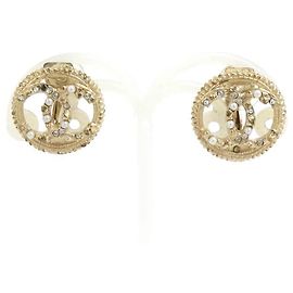 Orecchini a clip Chanel Oro e Bianco Bianco D'oro
