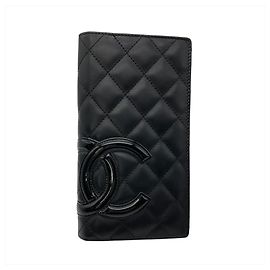 Chanel Coco Mark Cambon Line Long Wallet Black