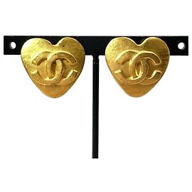 Orecchini Chanel Heart Coco Mark Argento