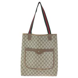 Borsa Tote a Spalla Gucci GG Supreme Canvas Marrone Beige