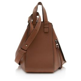 Borsa Hammock Compact in pelle di vitello Loewe Marrone