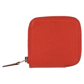 Hermès Hermes Azap Compact Mini Silk In Coin Case Silvery Metallic