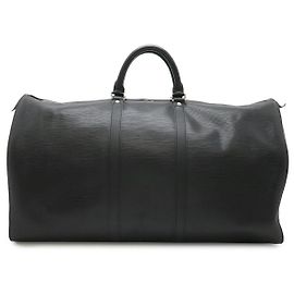 Louis Vuitton Epi Leather Keepall 55 Boston Bag Black