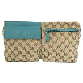 Sac banane Gucci 28566 Bleu Beige