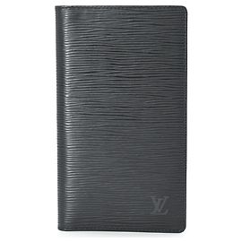 Tarjetero de piel Epi Louis Vuitton Negro