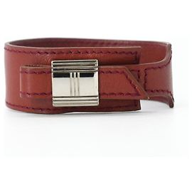 Hermès Pulsera charm de cuero Hermes Touareg Artemis Roja