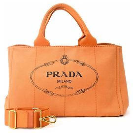 Prada Canapa Tote Bag Orange
