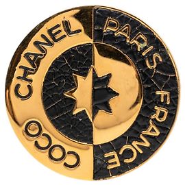Spilla tonda COCO Chanel Nero