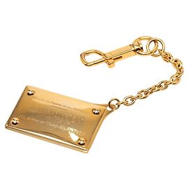 Porte-clés Louis Vuitton plaqué or Doré