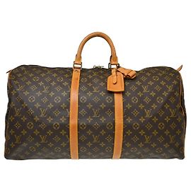 Louis Vuitton Keepall Monogram Canvas 55 Marrone