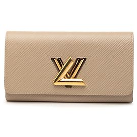 Portafoglio lungo Louis Vuitton Epi Twist Beige
