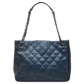 Borsa Tote Chanel Matelassé Blue Blu