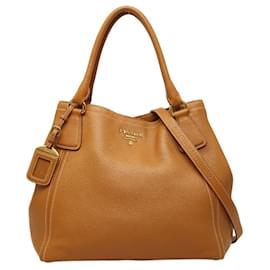 Bolso Tote Prada de piel camel Camello