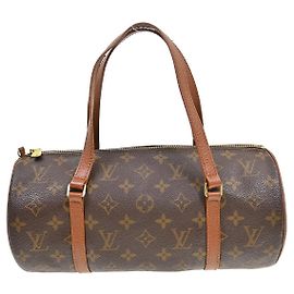 Louis Vuitton Papillon Handbag Monogram Canvas 30 Brown
