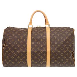 Bolso Boston Louis Vuitton Keepall 50 Monogram Castaño Monograma