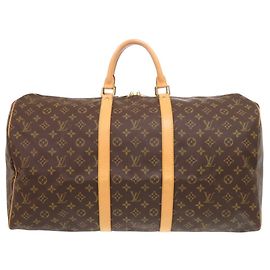 Sac Boston Louis Vuitton Keepall 55 Monogram Marron Monogramme