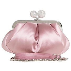 Weekend Max Mara Bolsa clutch de cetim rosa com cristais Prata Rosa
