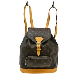 Sac à dos Louis Vuitton Vintage Montsouris Monogram Canvas MM Marron