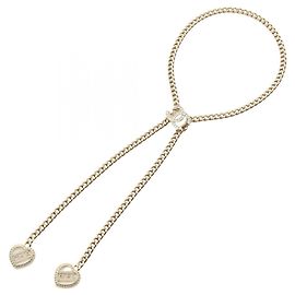Collier Chanel Coco Mark Double Heart Doré Autre
