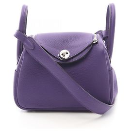 Hermès Hermes Lindy Mini 2-Way Schultertasche Lila