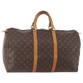 Louis Vuitton Keepall Bag Monogram Canvas 50 Brown