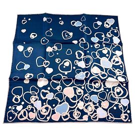 Chopard Seidentuch Diamond & Hearts Pink Weiß Blau Mehrfarben