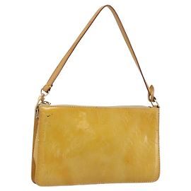 LOUIS VUITTON Monogram Vernis Lexington Pouch Beige M91010 LV Auth 183875 Beige