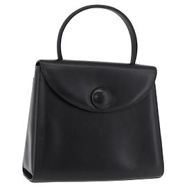 GIVENCHY Handtasche aus Leder Schwarz Gold Auth 182204A Schwarz Golden