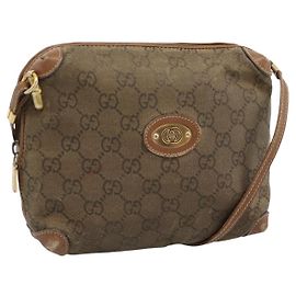 Bolsa de Ombro GUCCI em Couro Bege Ouro 007 115 4916 Auth 184510 Bege Dourado