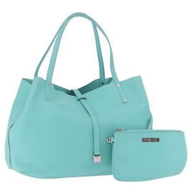 Autre Marque Bolso Tote TIFFANY&Co. Cuero Azul Turquesa Plata Auth bs35417A Plata Turquesa
