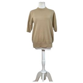 Vintage Chloé Kaschmir-Kurzarmpullover Beige L Beige