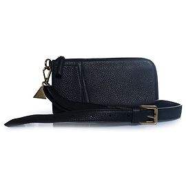Autre Marque Amberebma, cartera para teléfono SS8 en cuero negro Negro