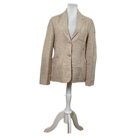 Céline Blazer vintage Celine in misto lana e seta beige M Beige