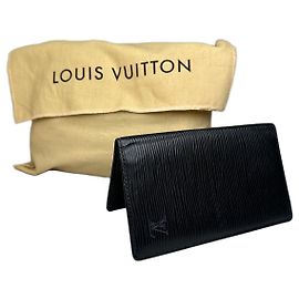 Vintage Louis Vuitton Epi Leather Wallet Black Black