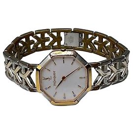 Yves Saint Laurent Relógio de pulso vintage Saint Laurent tom de ouro branco Branco