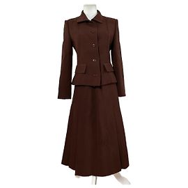 Vintage Givenchy Wool Blend Twin Set Blazer Brown M Brown