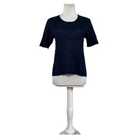 Vintage Dior Knitted Cotton Pullover Navy XL Navy blue