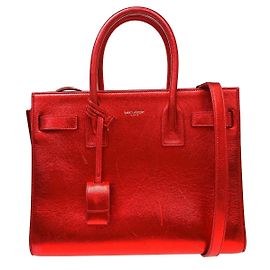 Borsa Saint Laurent Sac de Jour in pelle Small Rosso