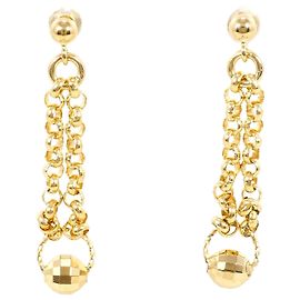 Autre Marque 18K Yellow Gold Drop Earrings Golden