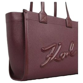 Karl Lagerfeld Sac Cabas en Cuir Bordeaux Bordeaux