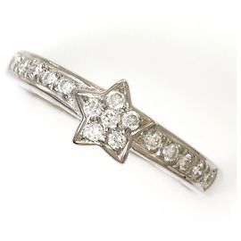 Autre Marque 18K White Gold Diamond Band Ring Golden
