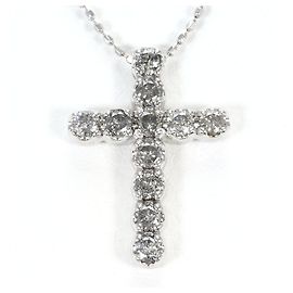Autre Marque Colar de ouro branco 18K e diamantes Dourado