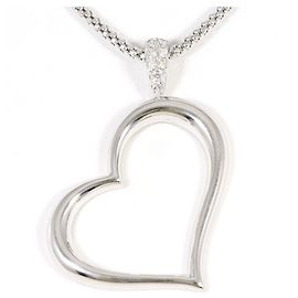 Autre Marque Colar de ouro branco 18K com diamante Dourado