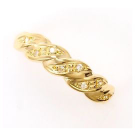 Autre Marque 18K Gelbgold-Ring mit Diamant Golden