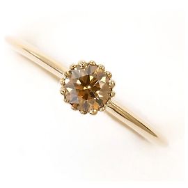 Autre Marque 18K Gelbgold-Ring mit braunem Diamanten Braun Golden