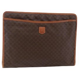 Céline Pochette Celine Macadam en toile Marron