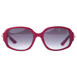Cartier Trinity Audrey 440 Red Acetate Sunglasses Red Other